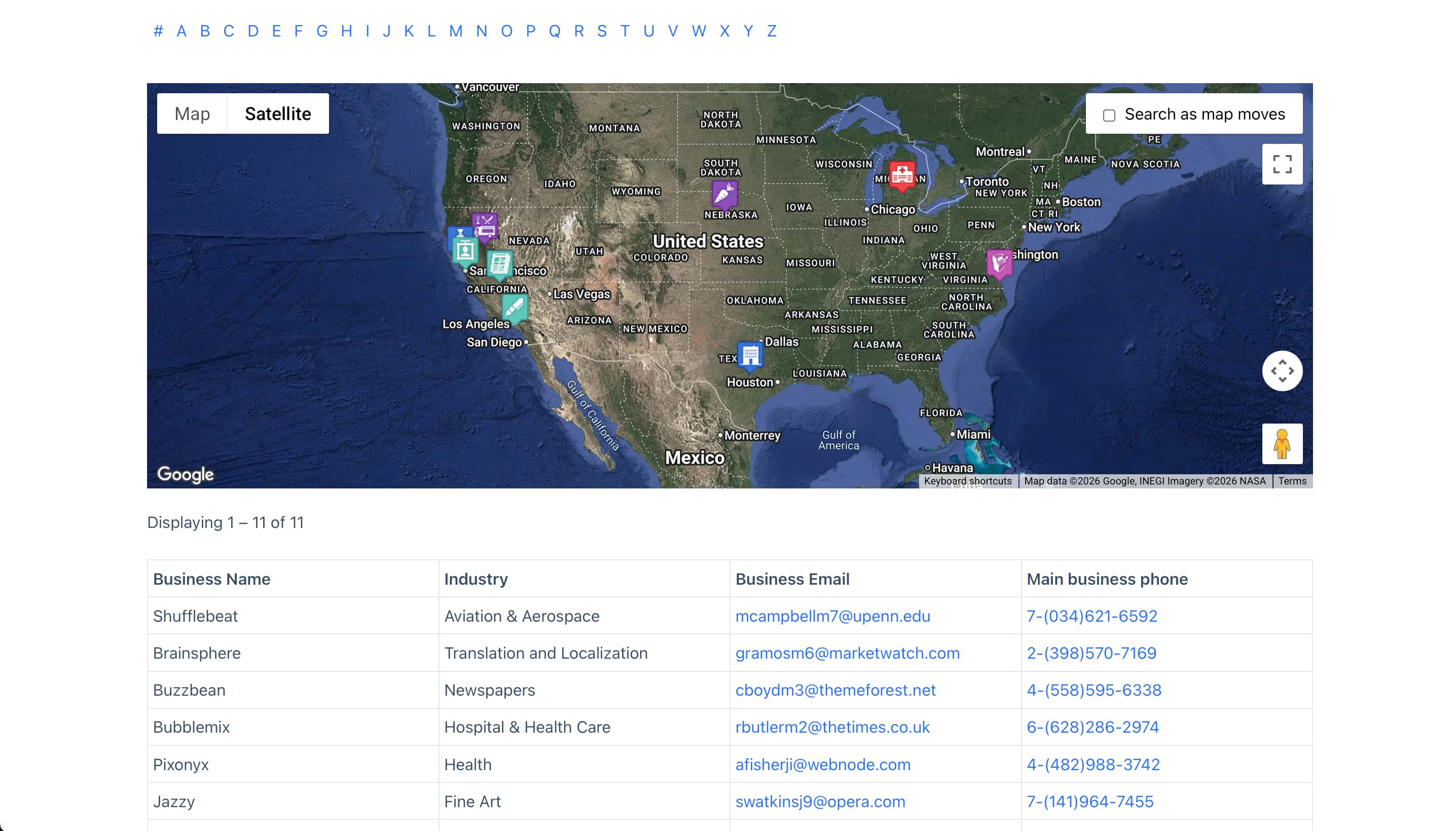 Business+directory+map