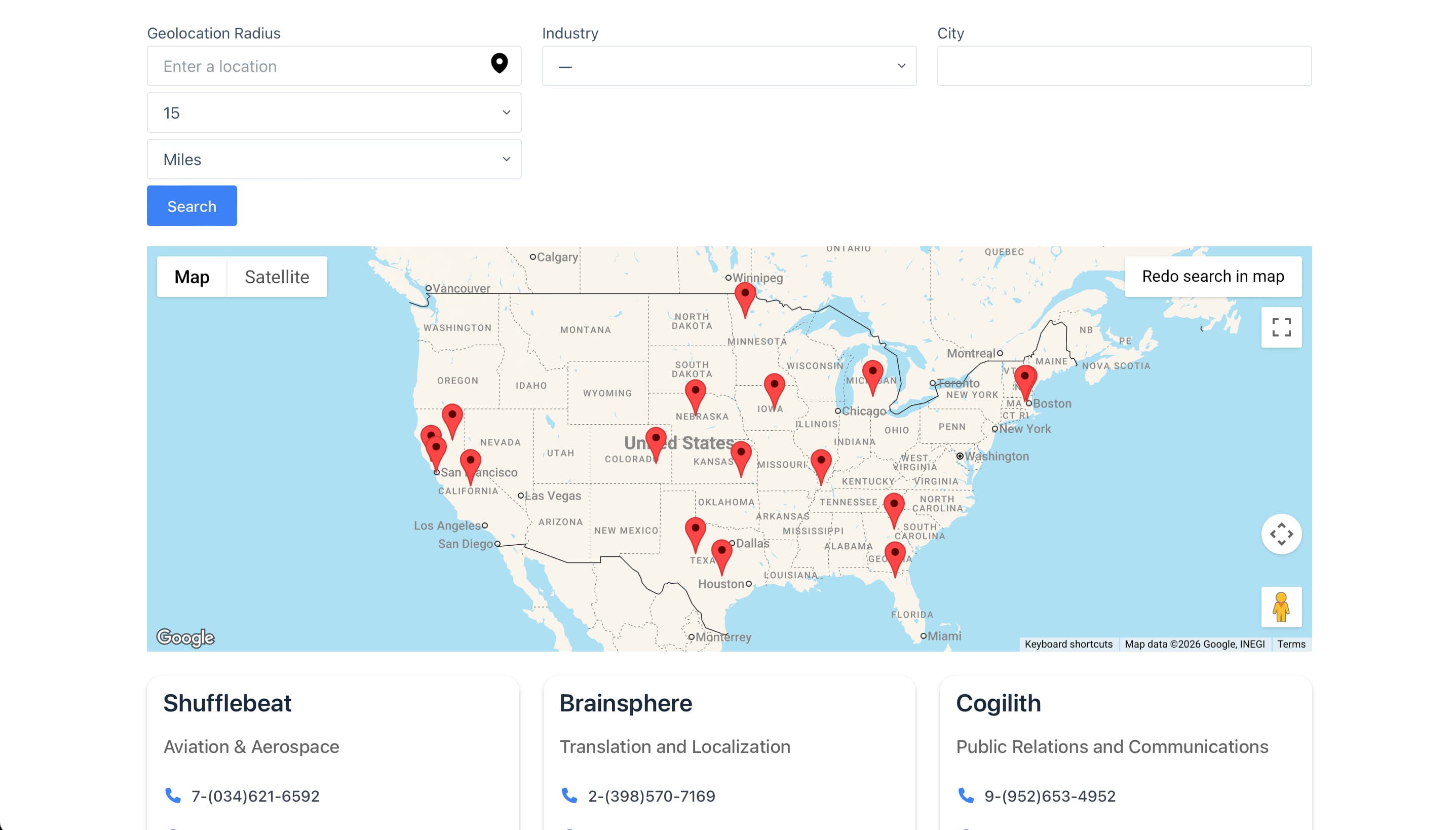 Geolocation+directory